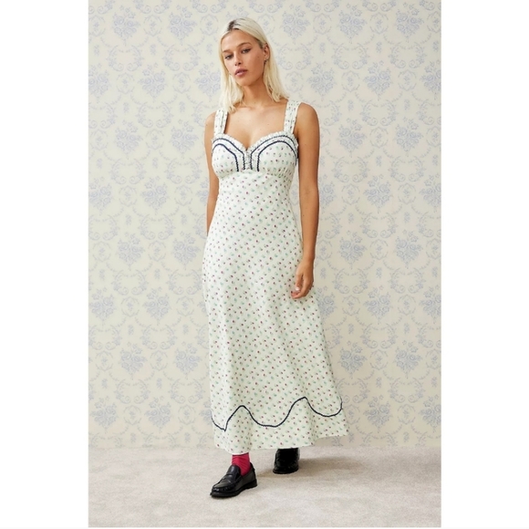 Free People Sweet Hearts Midi Dress XS NWT - Picture 16 of 16